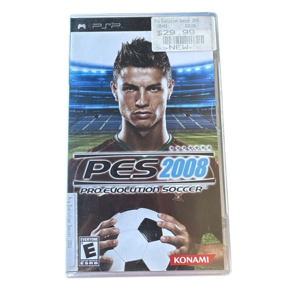 PES 2008 Pro Evolution Soccer Sony PSP CIB Konami Cristiano Ronaldo Sports Game